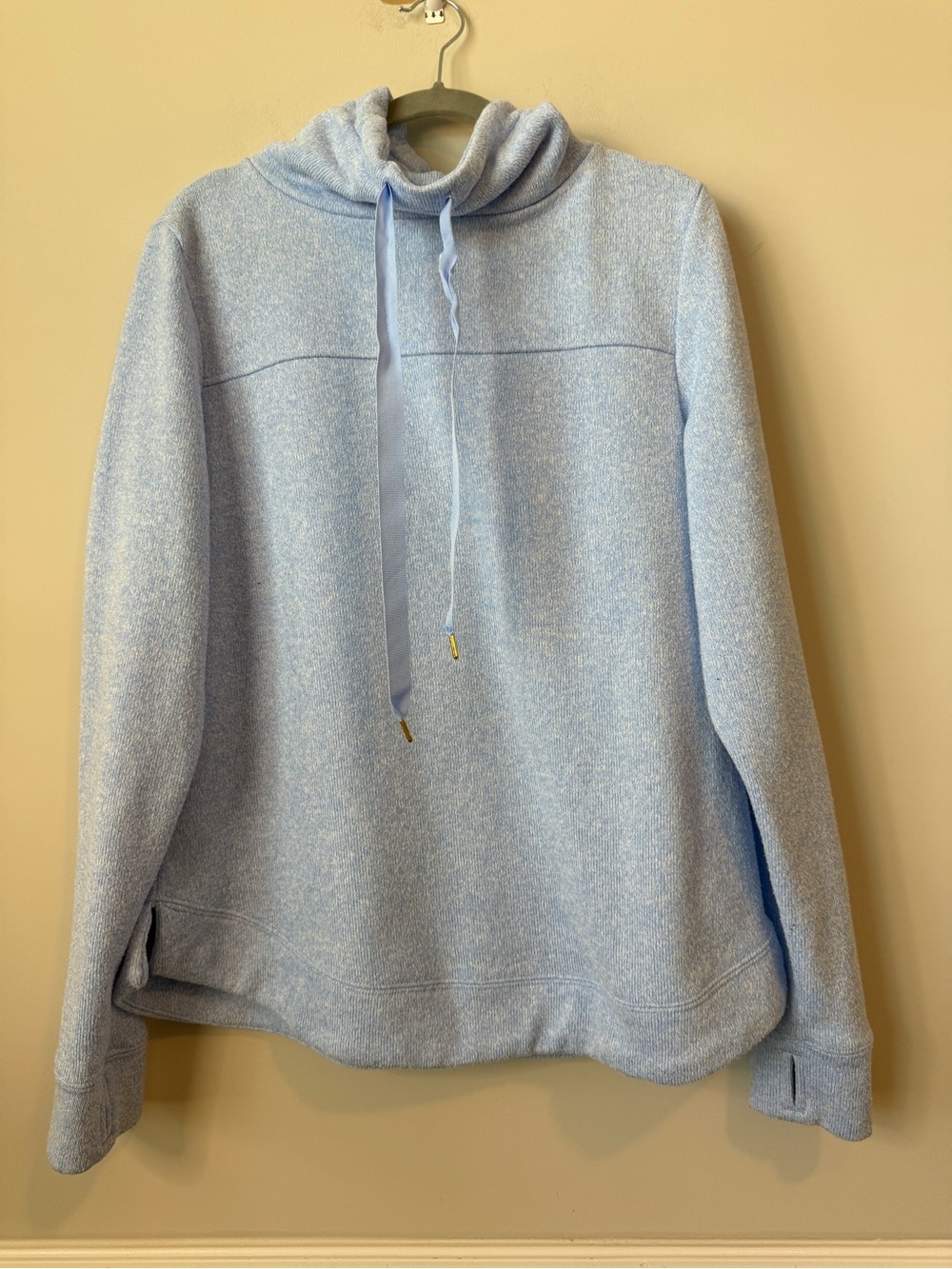 crown & ivy Light Blue cowl neck Pullover Sweater size large